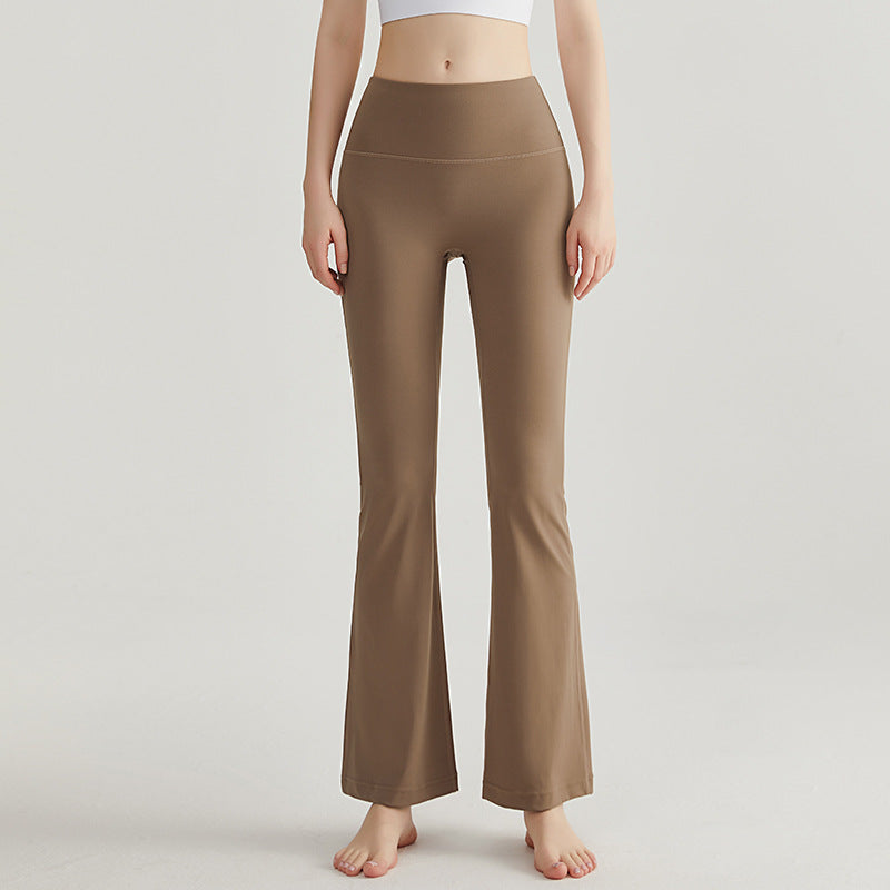 Women’s High-Waist Yoga Pants, Tummy Control, 9-Inch Quick-Dry Leggings - CK-352 Cocoa