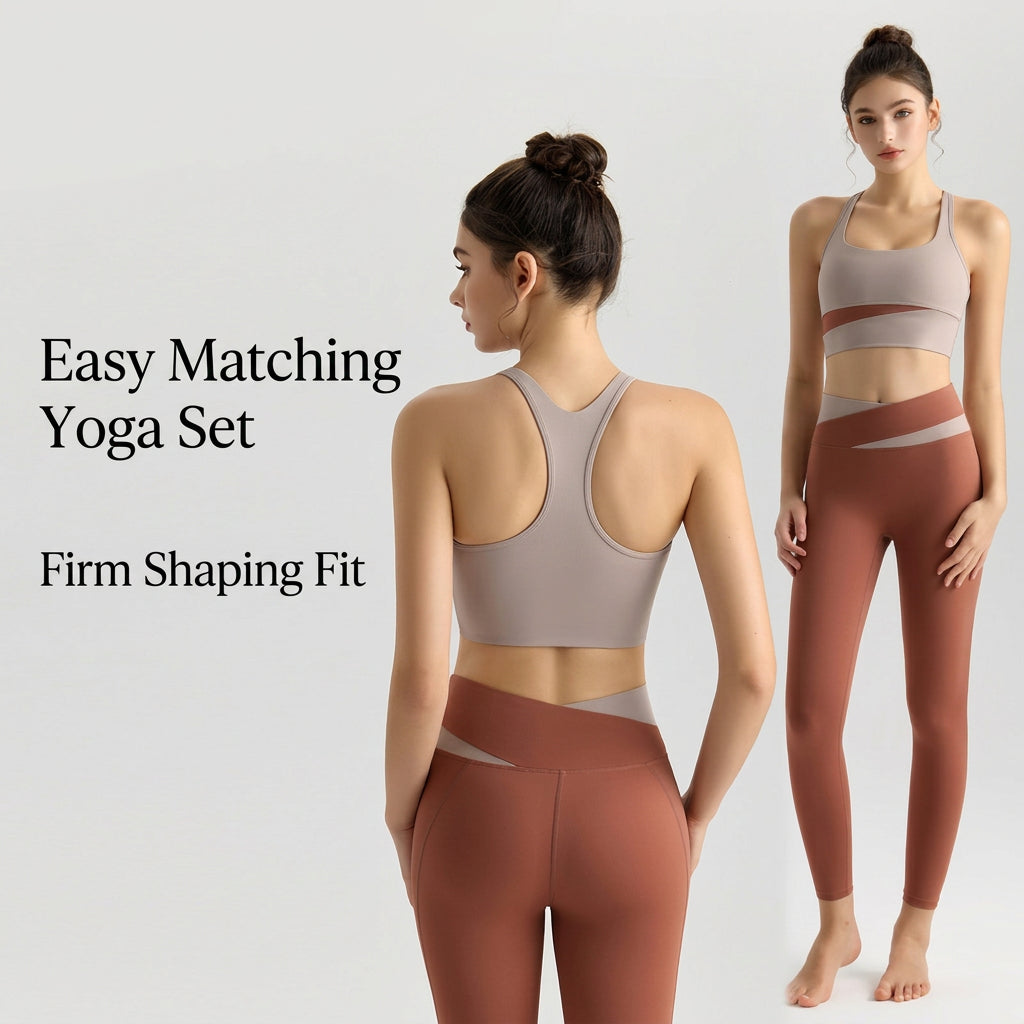 Women’s High Support Sports Bra And Leggings Set, Quick-Dry Yoga Workout