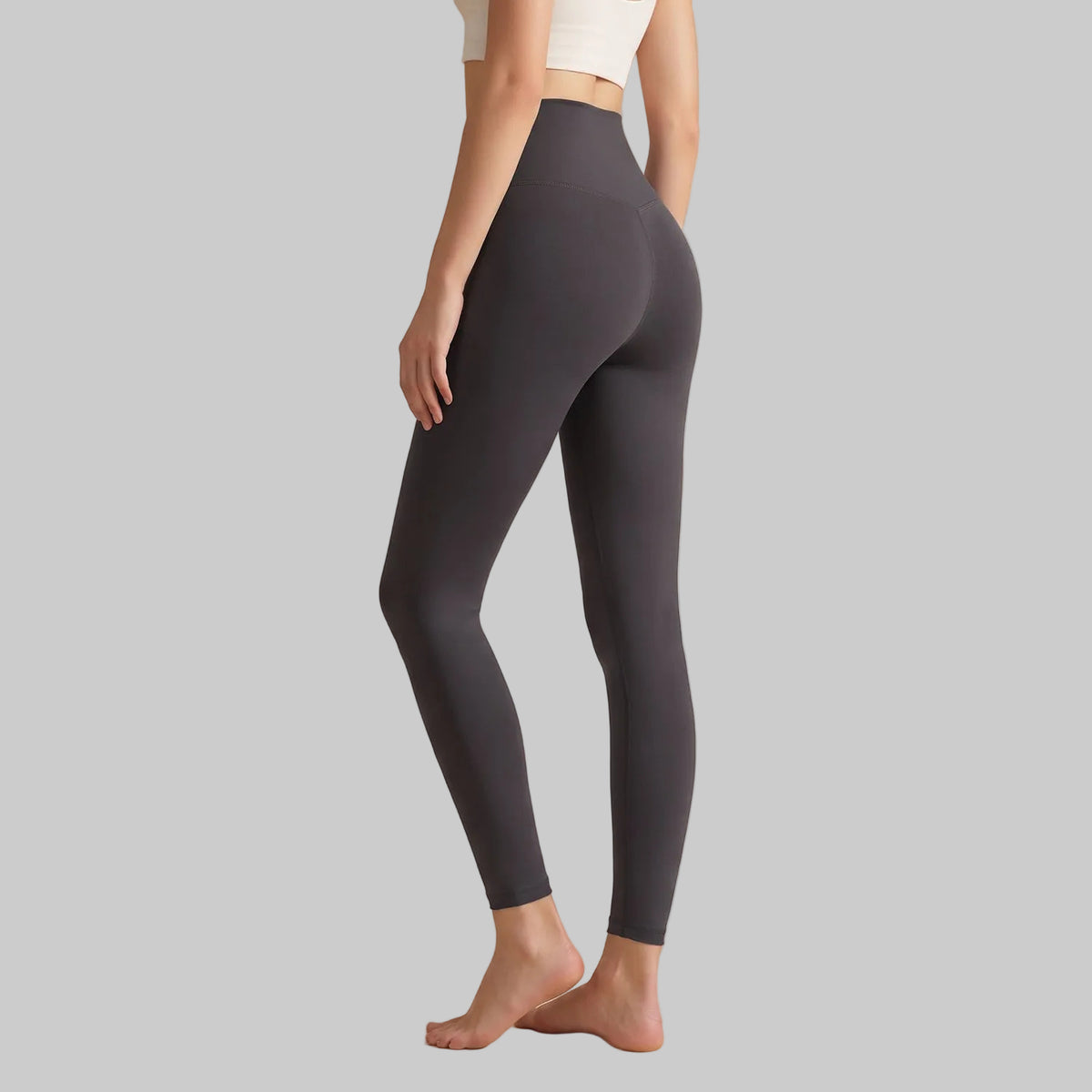 Weiman Fleece Lined High-Waist Yoga Leggings For Women — Anti-Chafe - CK-5310 Graphite Gray