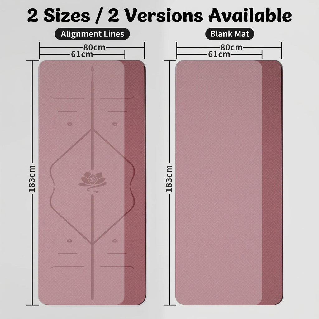 Extra Thick TPE Yoga Mat, Non-Slip Fitness Floor Mat for Home Gym, Dance