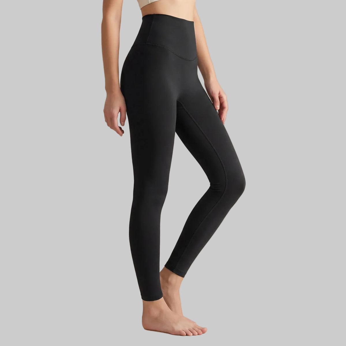 Weiman Fleece Lined High-Waist Yoga Leggings For Women — Anti-Chafe - CK-5310 Starry Black