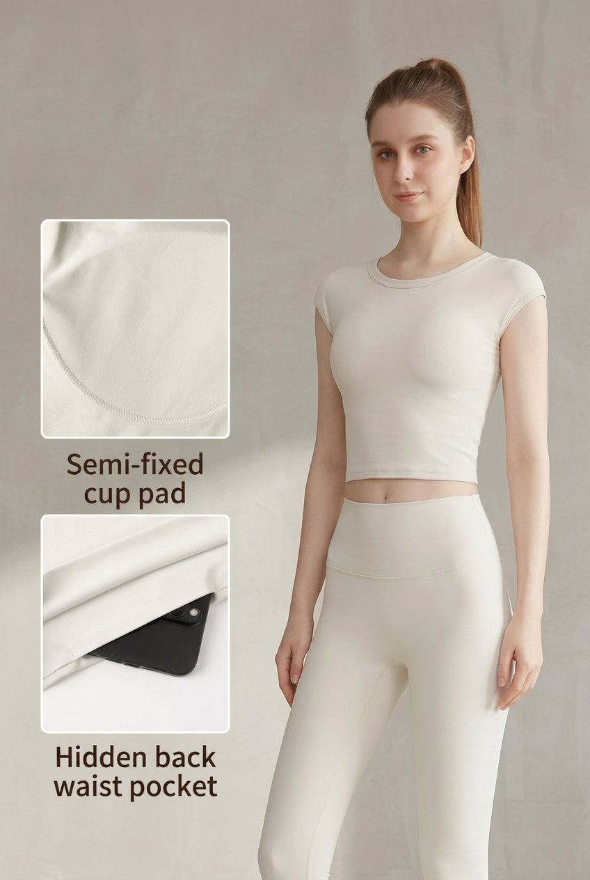 Women’s Spring Summer Running Workout Set — Sports Bra Tank, High-Waist Pants
