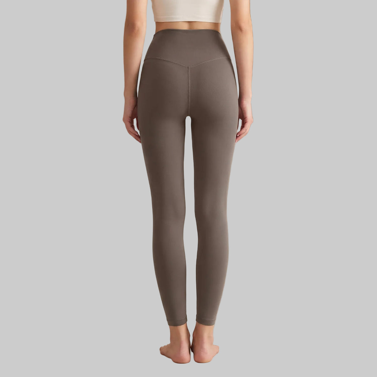 Weiman Fleece Lined High-Waist Yoga Leggings For Women — Anti-Chafe - CK-5310 Ebony Brown