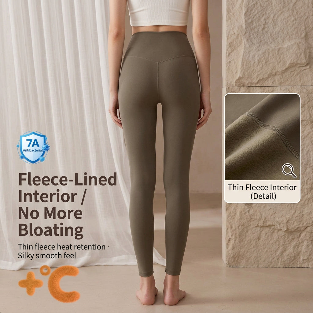 Weiman Fleece Lined High-Waist Yoga Leggings For Women — Anti-Chafe