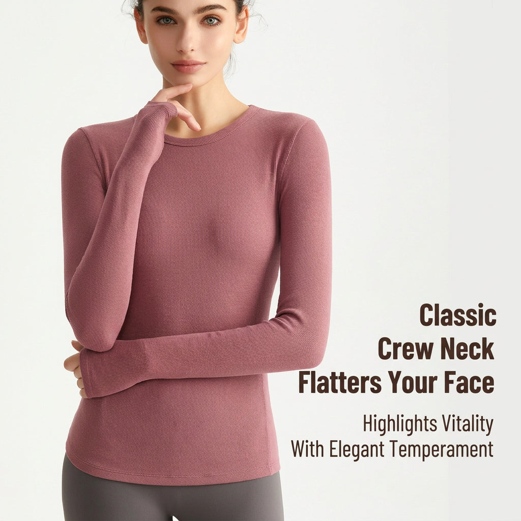 Weyman Long Sleeve Yoga Top — Slim Fit Workout Shirt, Sweat Wicking