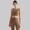 Women’s Yoga Set, 2-Piece Outfit for Pilates, Workout, Running, Outwear - Cocoa